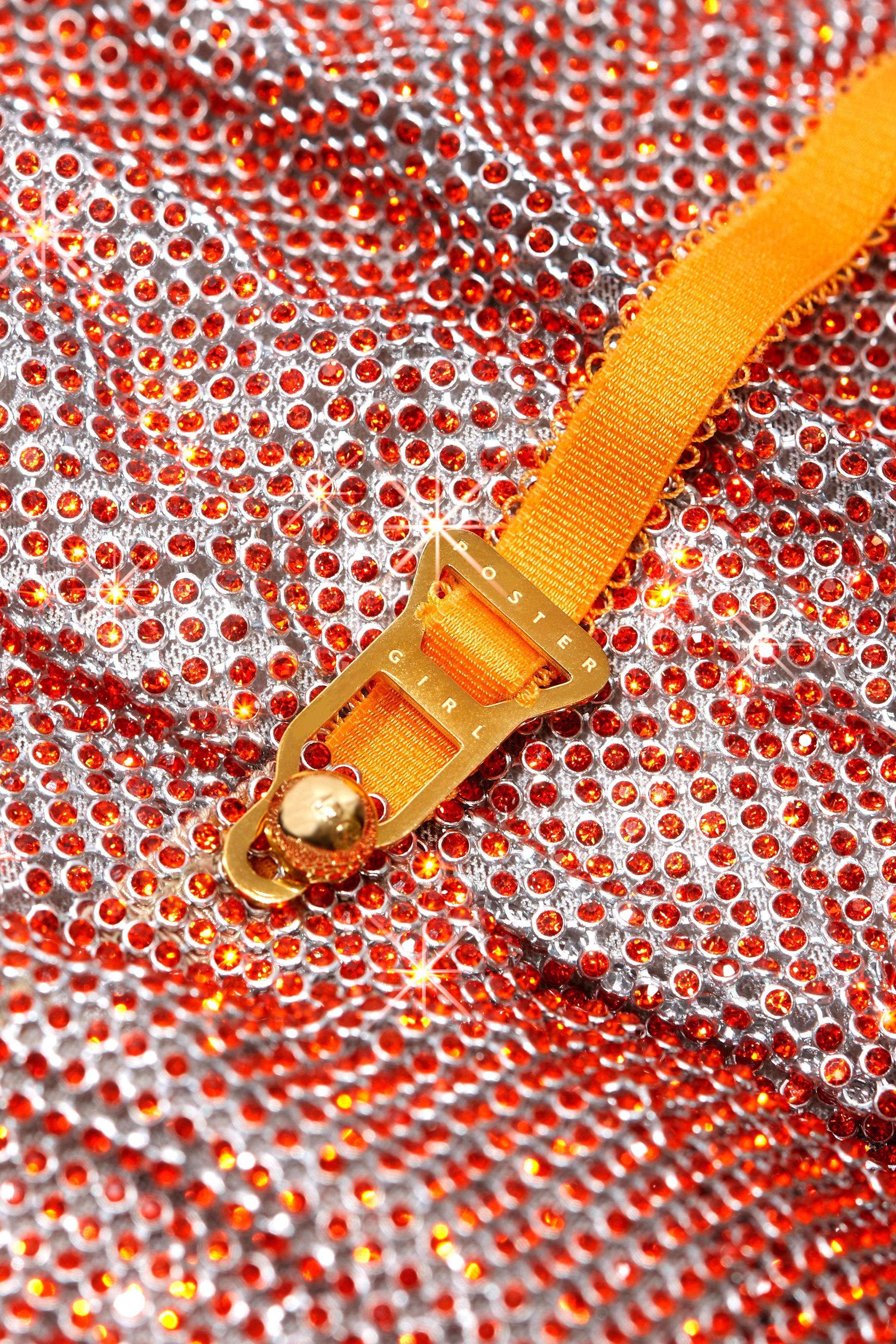 RHINESTONED ADRIANNE DRESS APEROL SPRITZ - 3