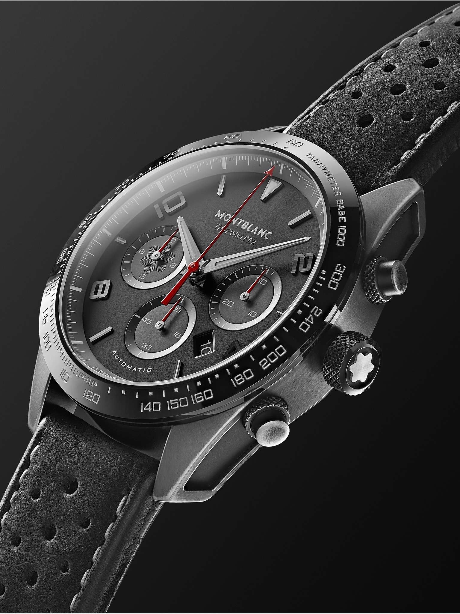 TimeWalker Manufacture Limited Edition Automatic Chronograph 43mm Coated Stainless Steel, Ceramic an - 4