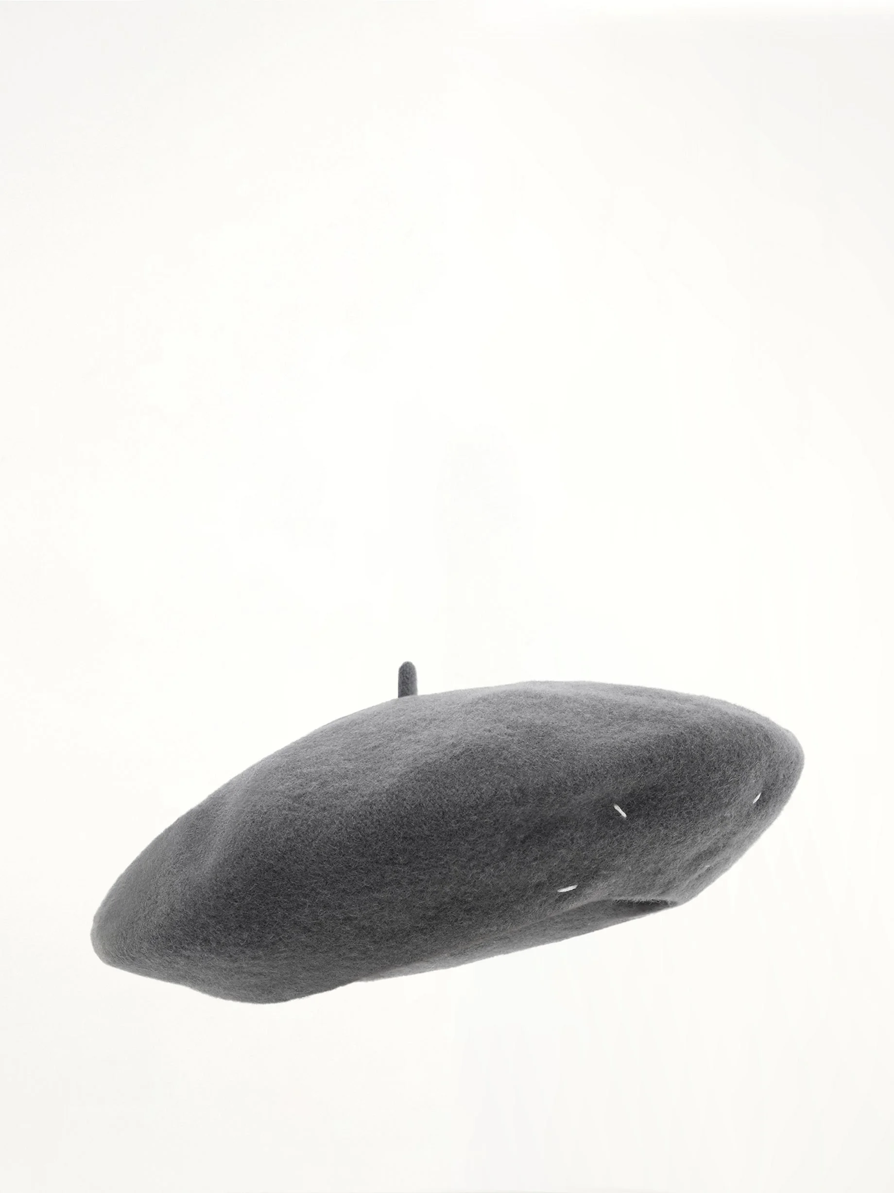 Black Wool Beret - 1