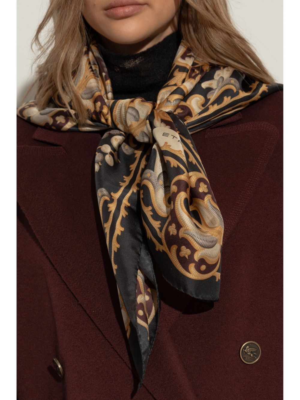 paisley silk scarf - 2