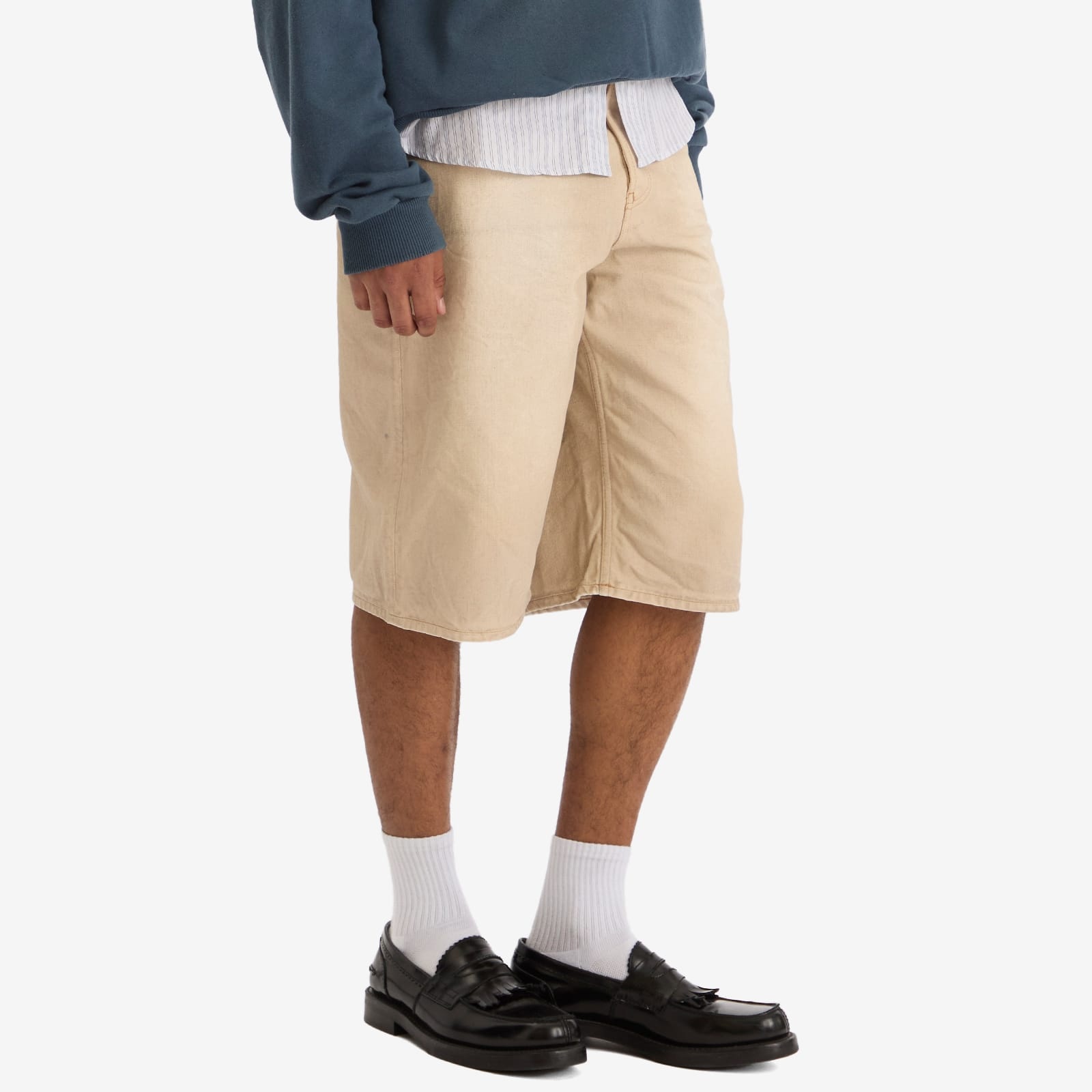 Acne Studios Traffic Sand Wash Denim Shorts - 2
