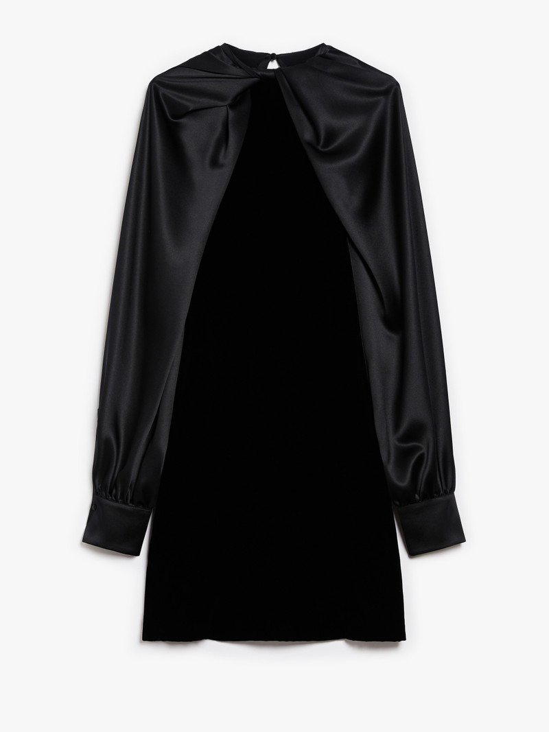 ZARELIA Velvet and satin dress - 1