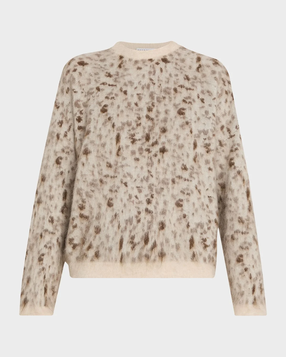Blurred Jacquard Cashmere Knit Sweater - 1