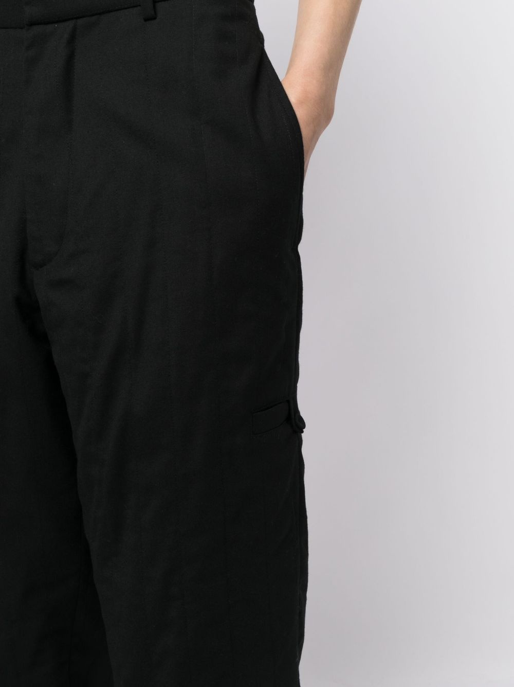 wool-blend tapered tailored trousers - 5