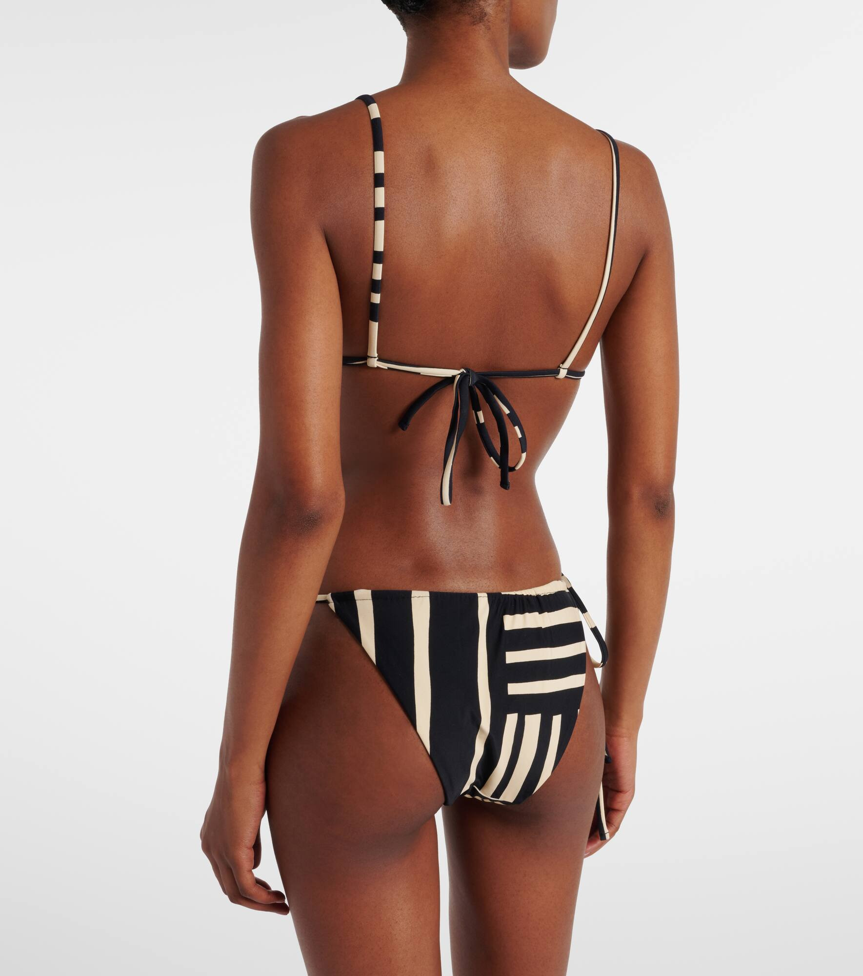 Embellished striped bikini bottoms - 3
