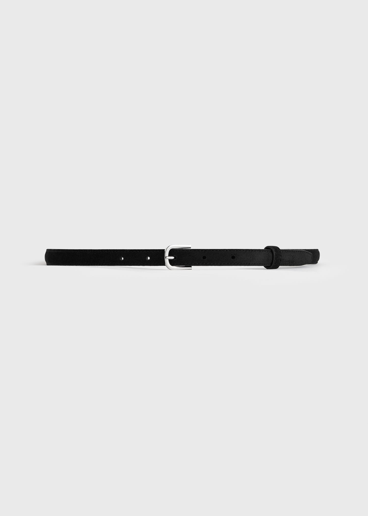 Thin suede belt black - 7