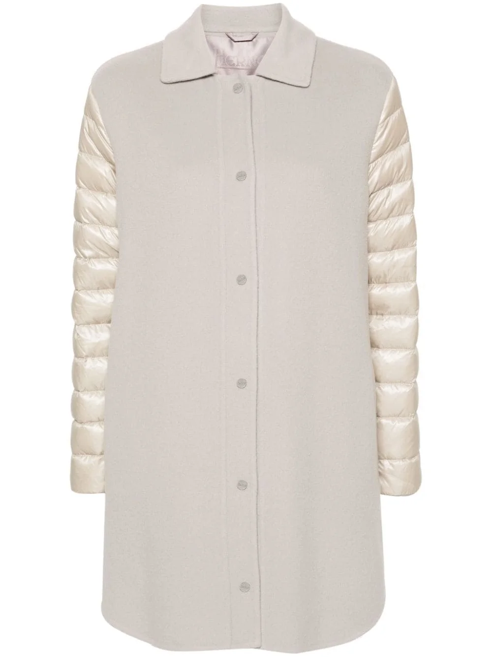 panelled puffer coat - 1
