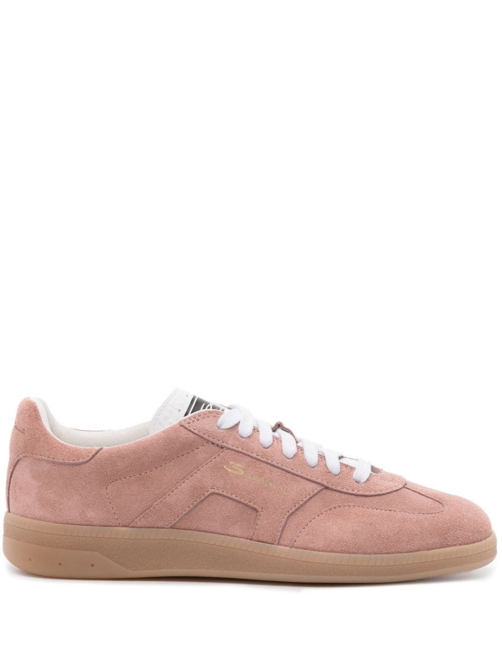 panelled suede sneakers - 1