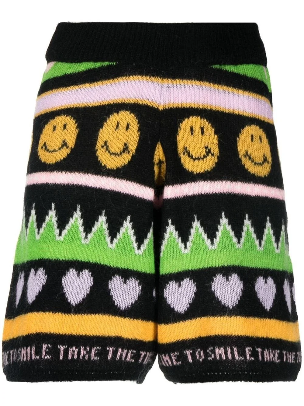GRAPHIC-PRINT KNITTED SHORTS - 1