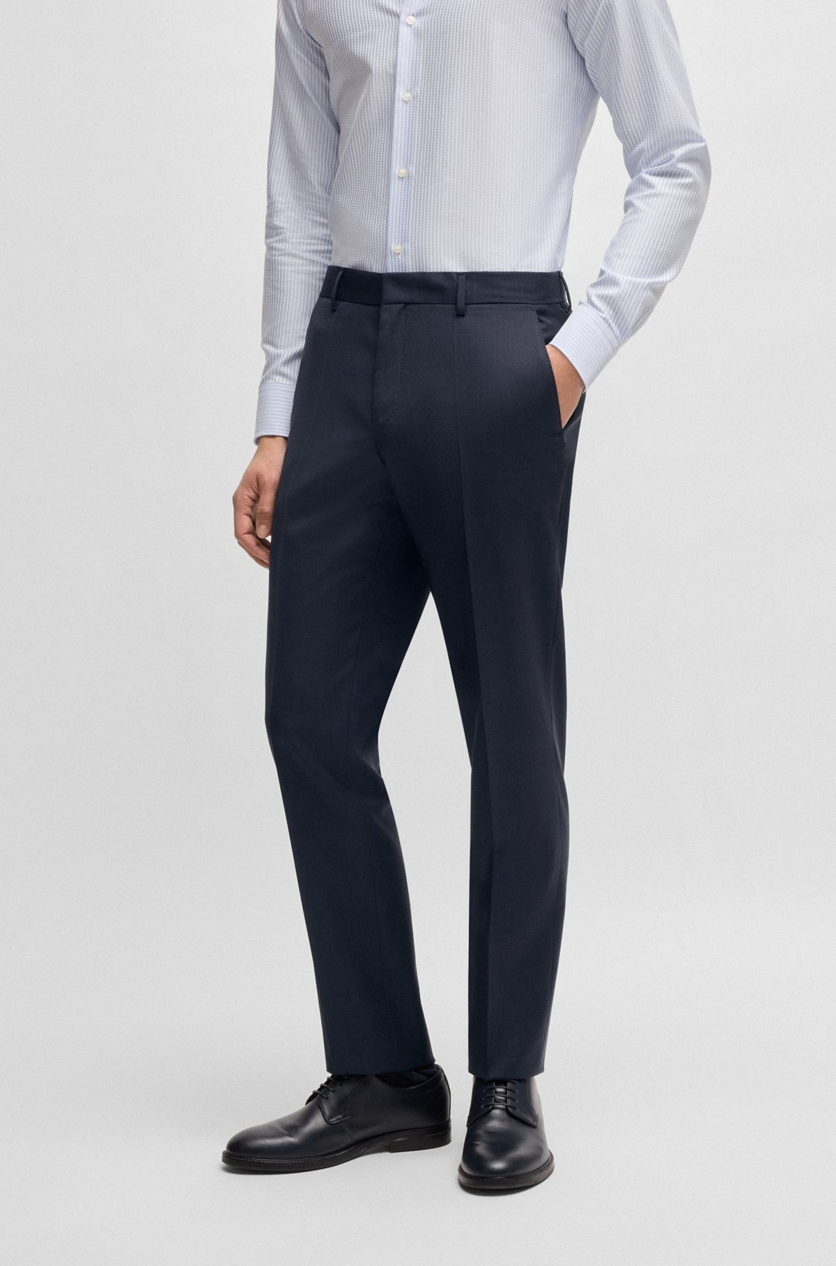 SLIM-FIT SUIT IN VIRGIN WOOL - 6