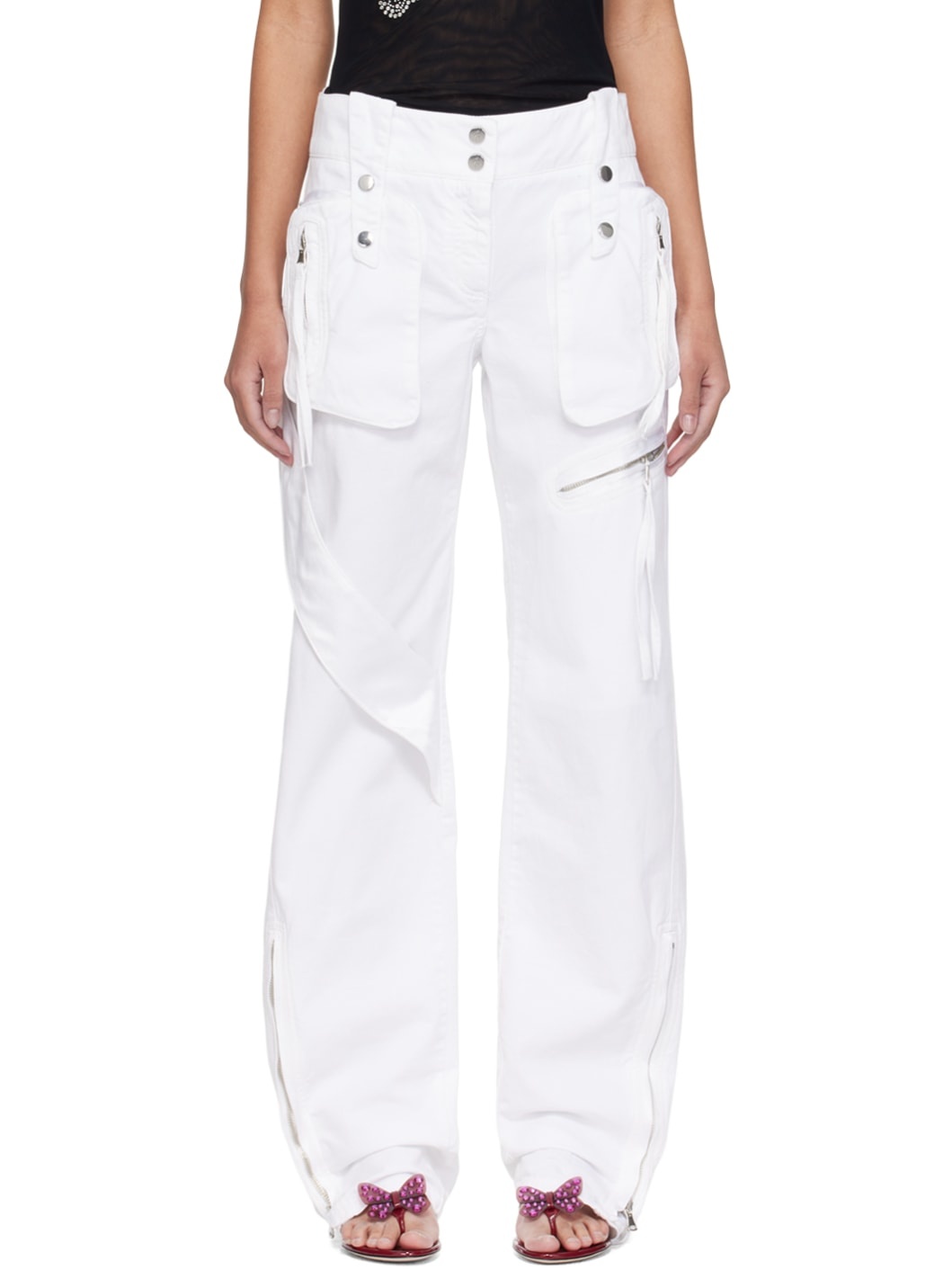 SSENSE Exclusive White Denim Cargo Pants - 1