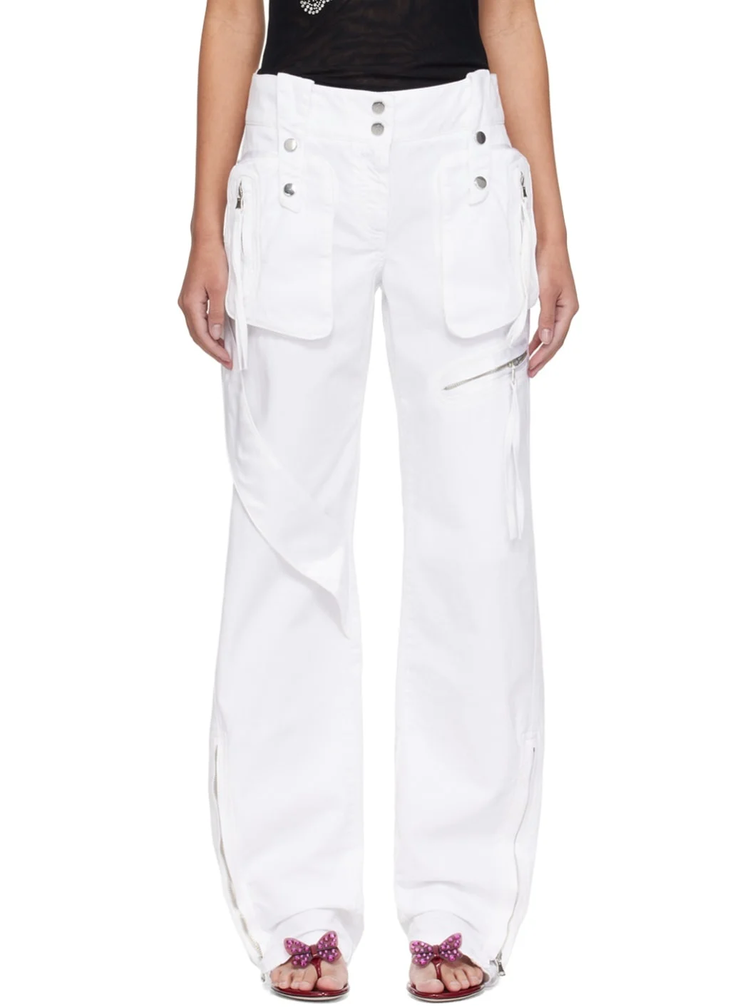 SSENSE Exclusive White Denim Cargo Pants - 1