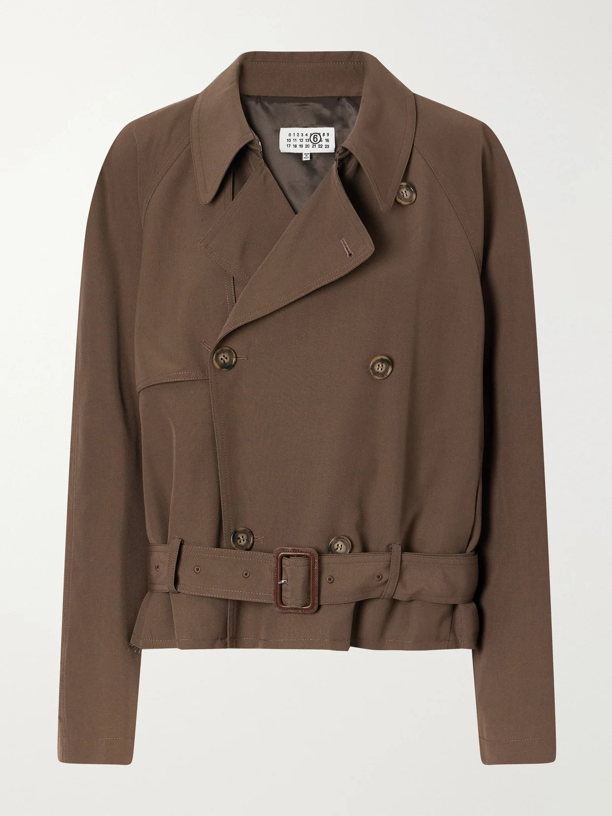 Belted Distressed Gabardine Jacket - 1