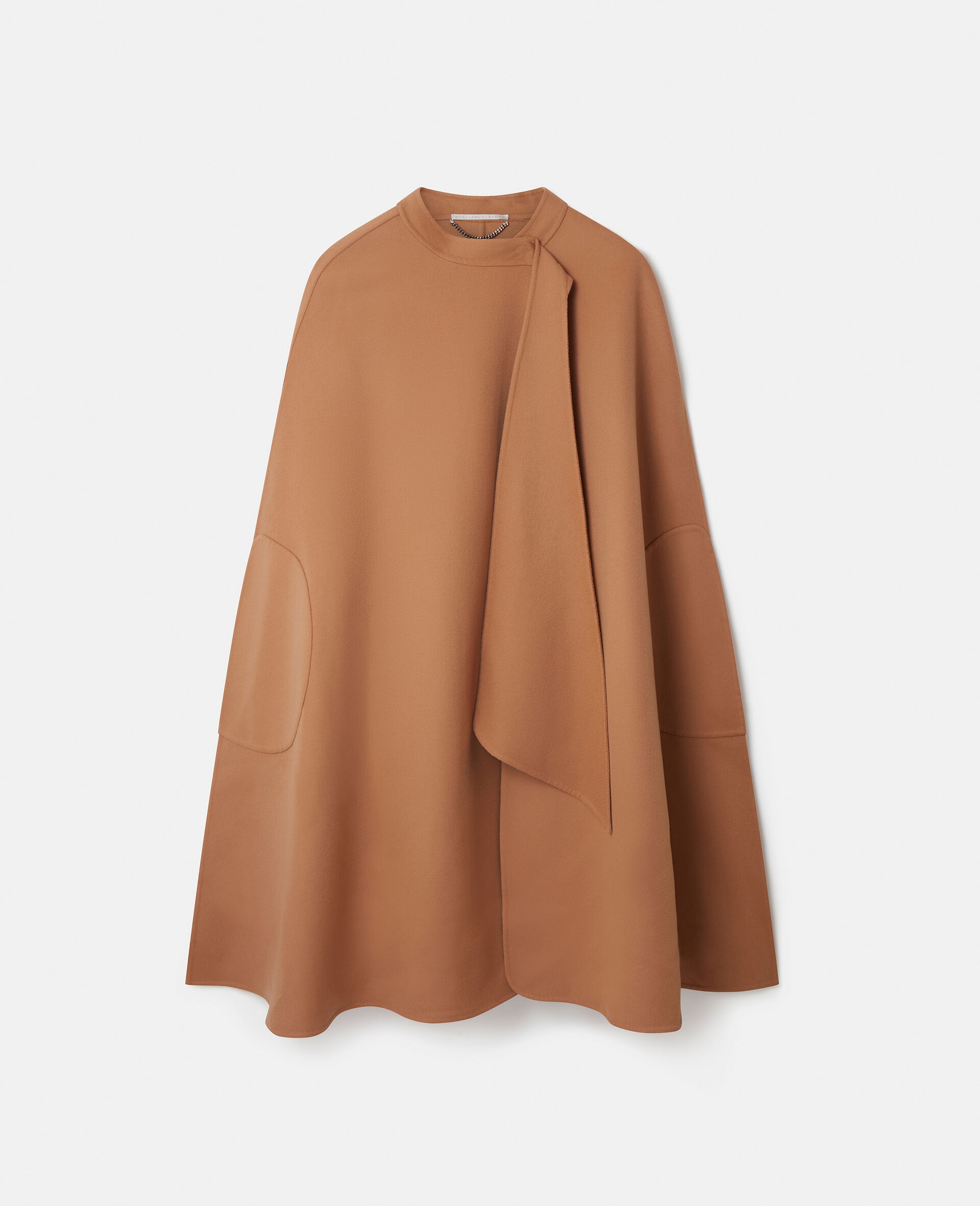 Wool Longline Cape Coat - 1