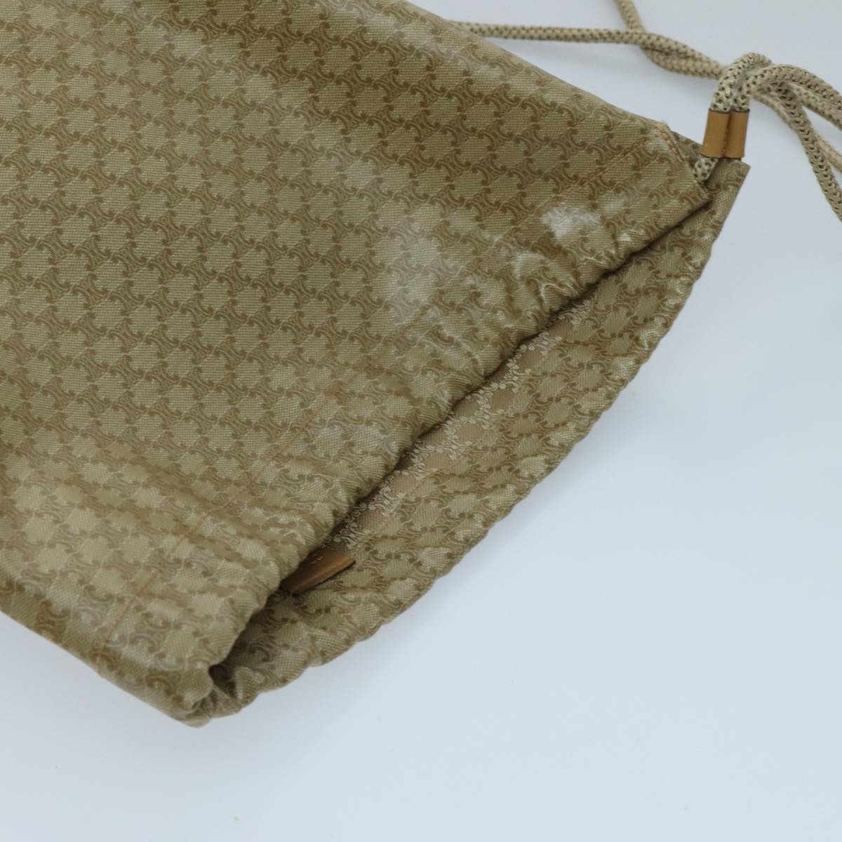 CELINE Macadam Canvas Shoulder Bag Coated Canvas Beige - 6
