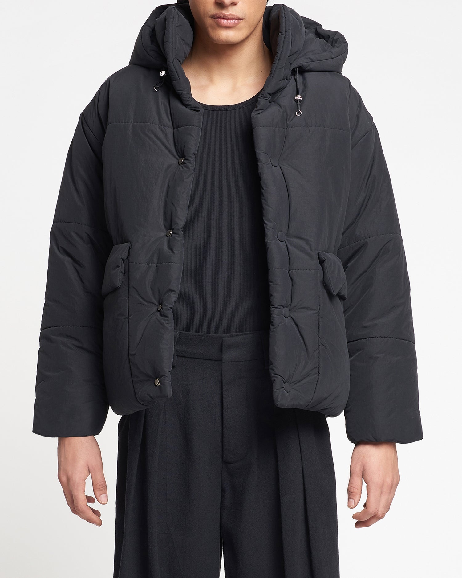 Tech Poplin Hooded Puffer Jacket - 4