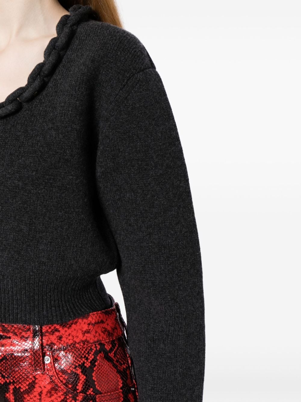 scoop-neck cashmere jumper - 5