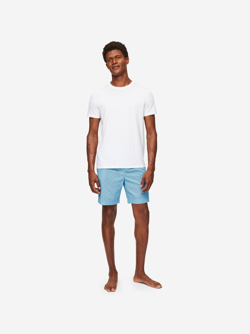 Men's Lounge Shorts Ledbury 56 Cotton Batiste Blue 3