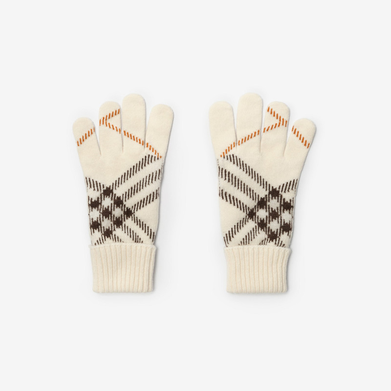 Check Cashmere Blend Gloves 1