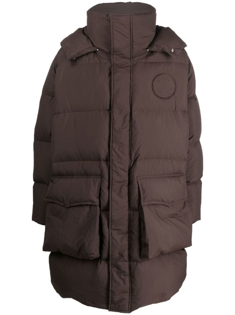 detachable-hood puffer coat - 1