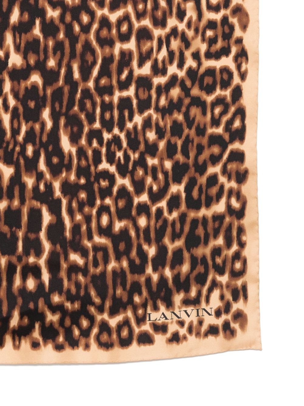 leopard-print silk scarf - 2