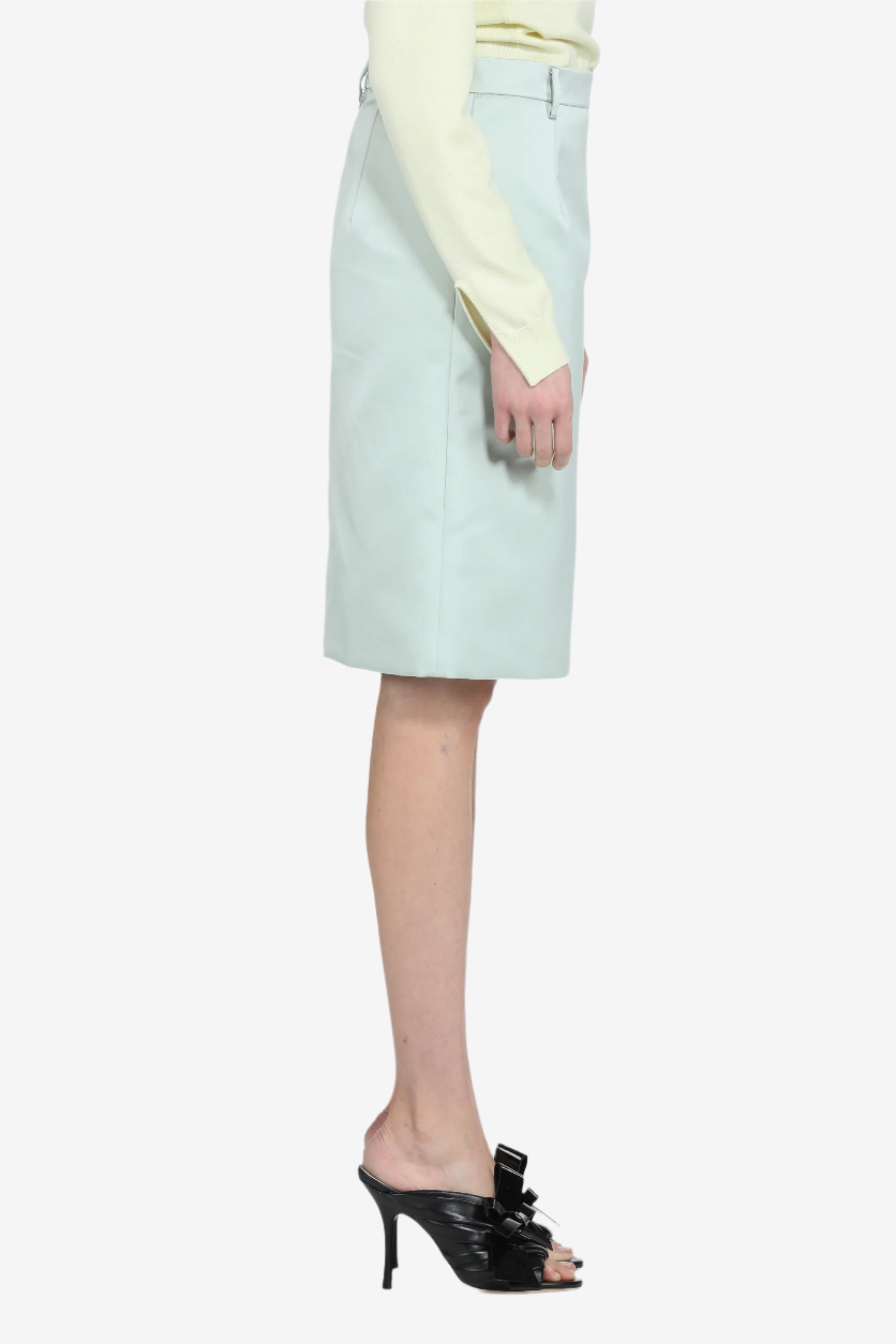 SATIN PENCIL SKIRT - 3