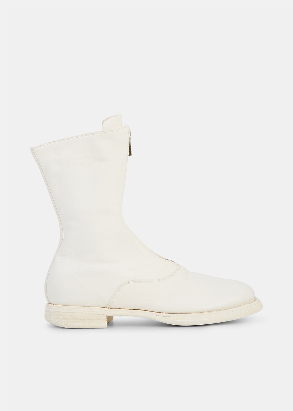 White High Front Zip Boot - 1