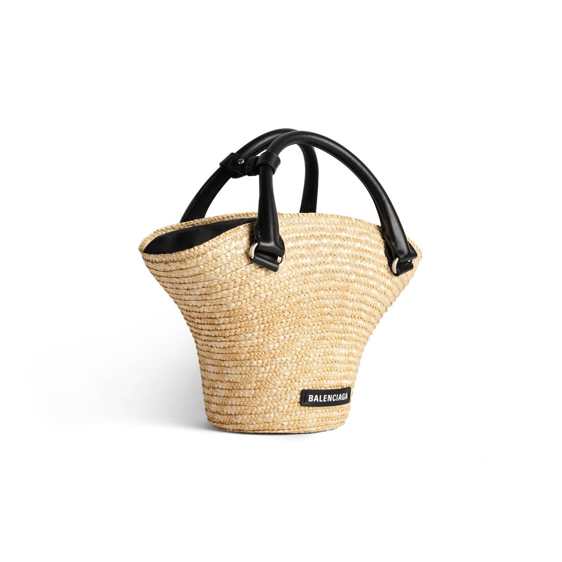 ハンドバッグ Balenciaga Straw Mini Beach Handbag BALENCIAGA Women's Beach Bag Mini Tote in Natural | REVERSIBLE
