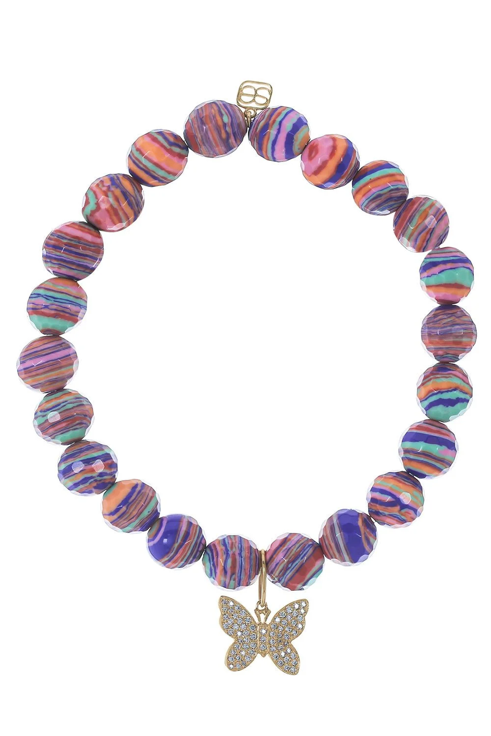 Butterfly Bead Charm Bracelet - 1
