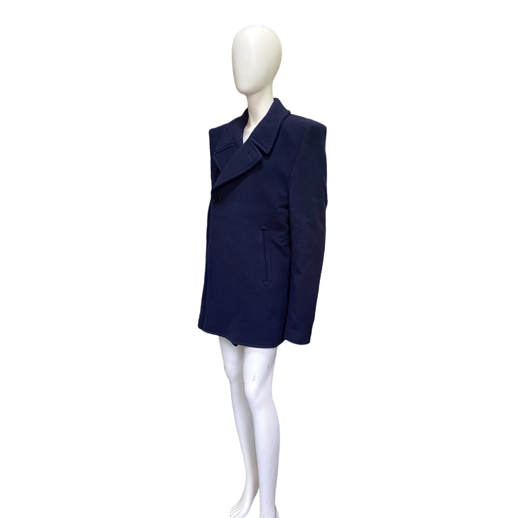 Balenciaga Ss19 runway 80s boxy shoulder camel wool coat jacket 48 - 4