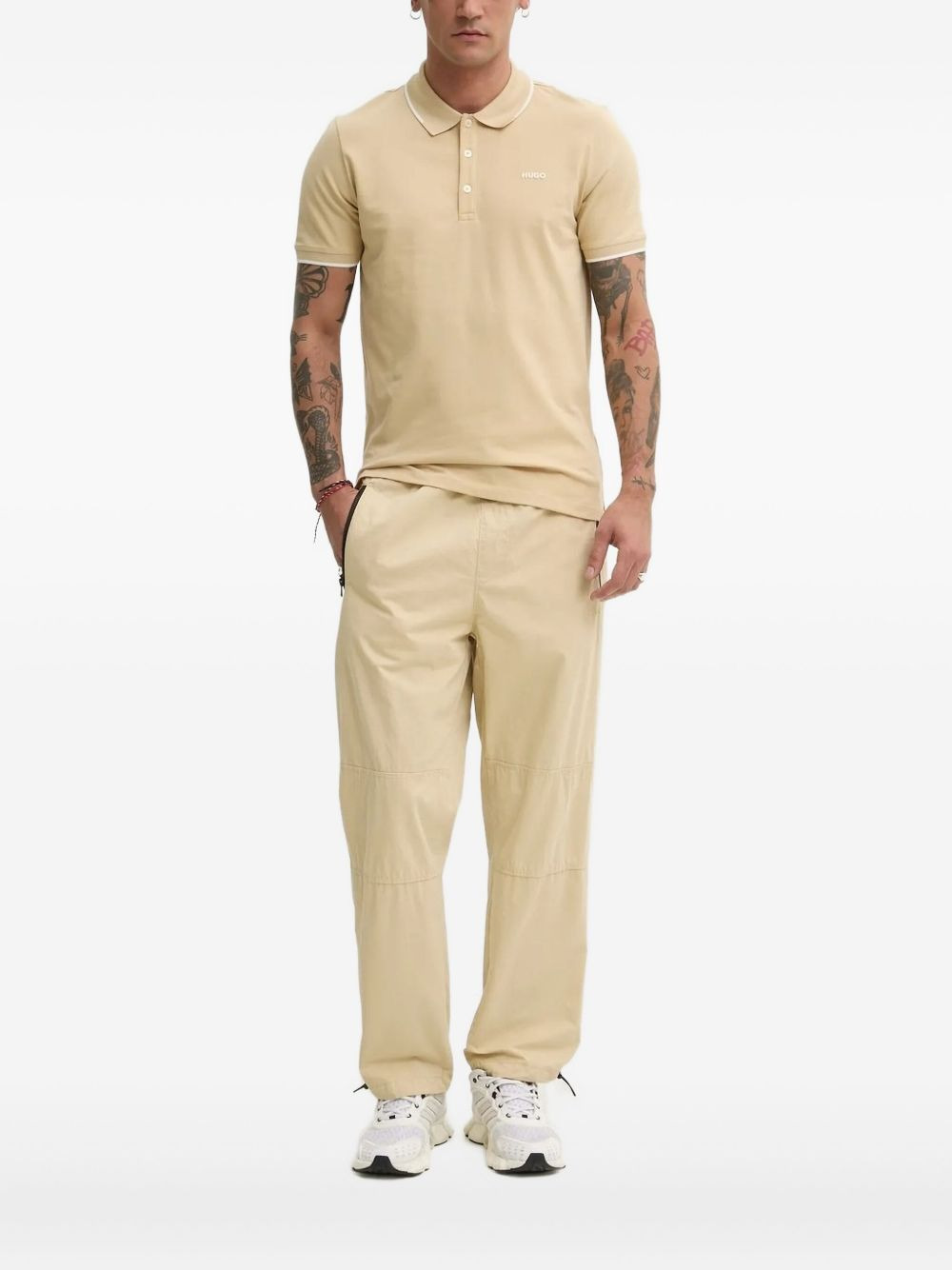 logo-print polo shirt - 1