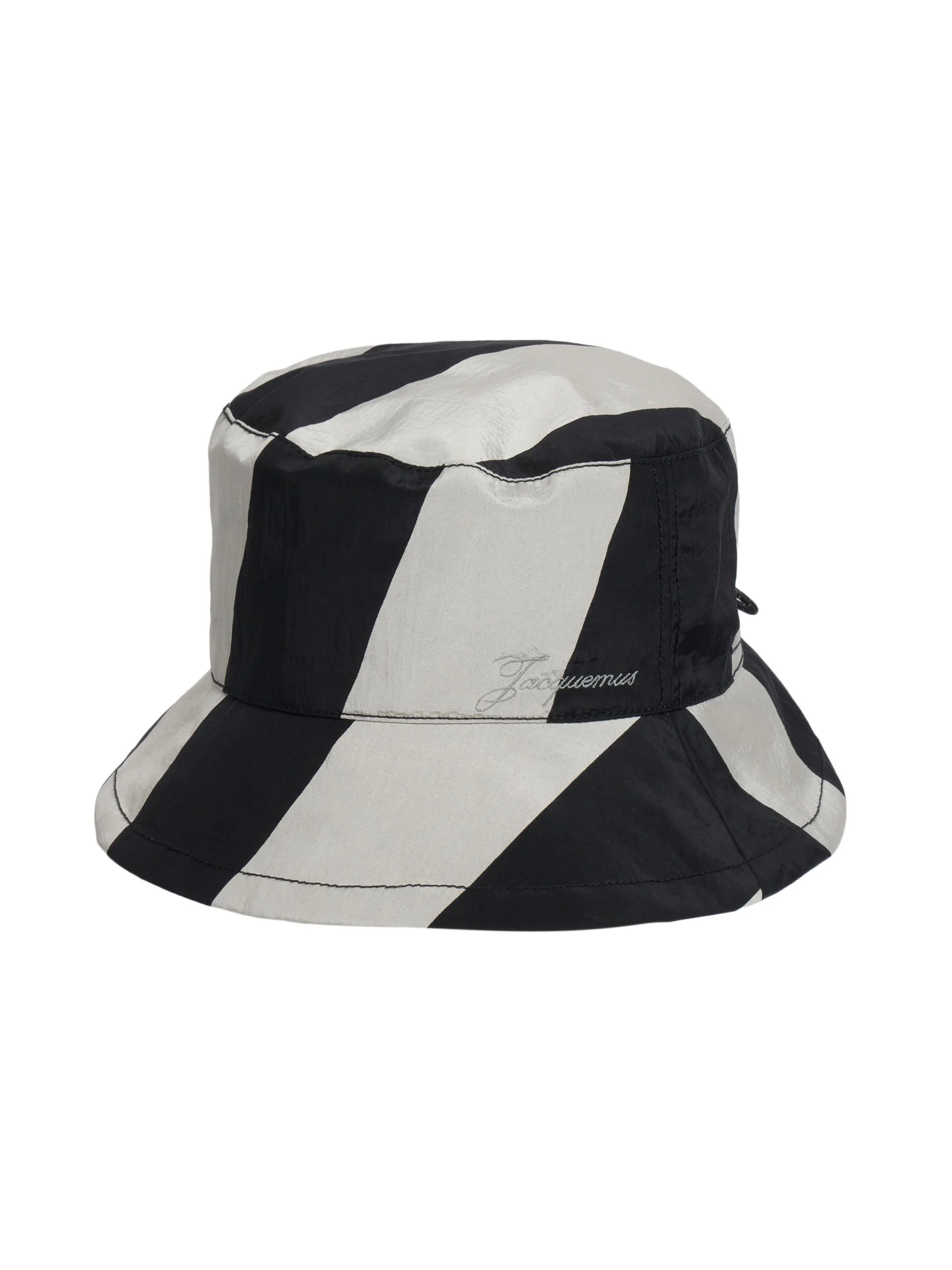 Men's Le Bob Baluchon Nylon Bucket Hat - Print Stripes Off White - 1