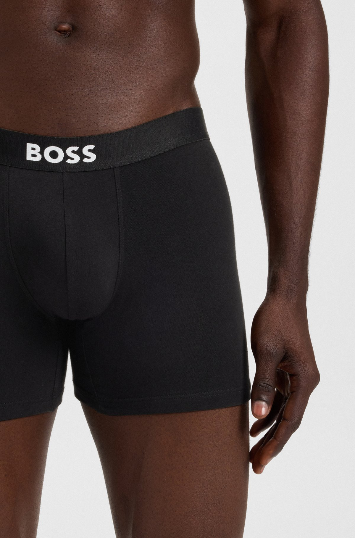 TWO-PACK OF STRETCH-COTTON BOXER BRIEFS WITH LOGO WAISTBANDS - 4