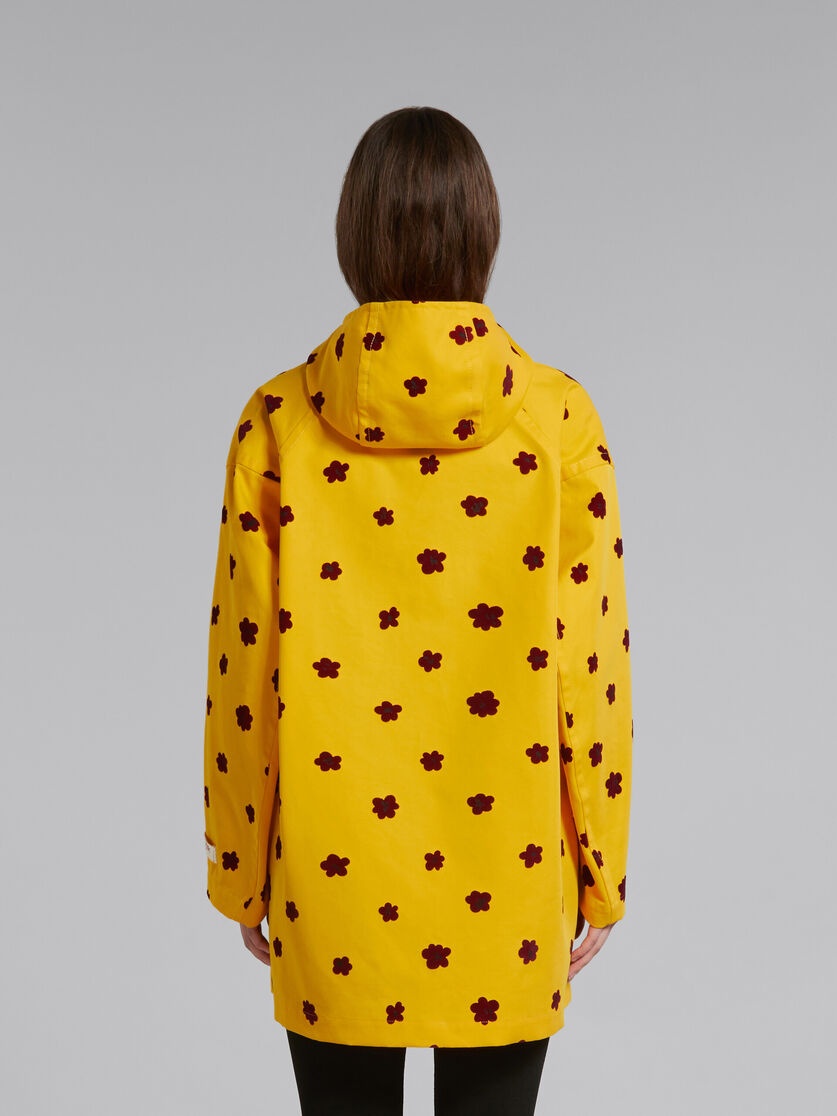 YELLOW PARKA WITH DRAFT FLOWER PRINT - 3