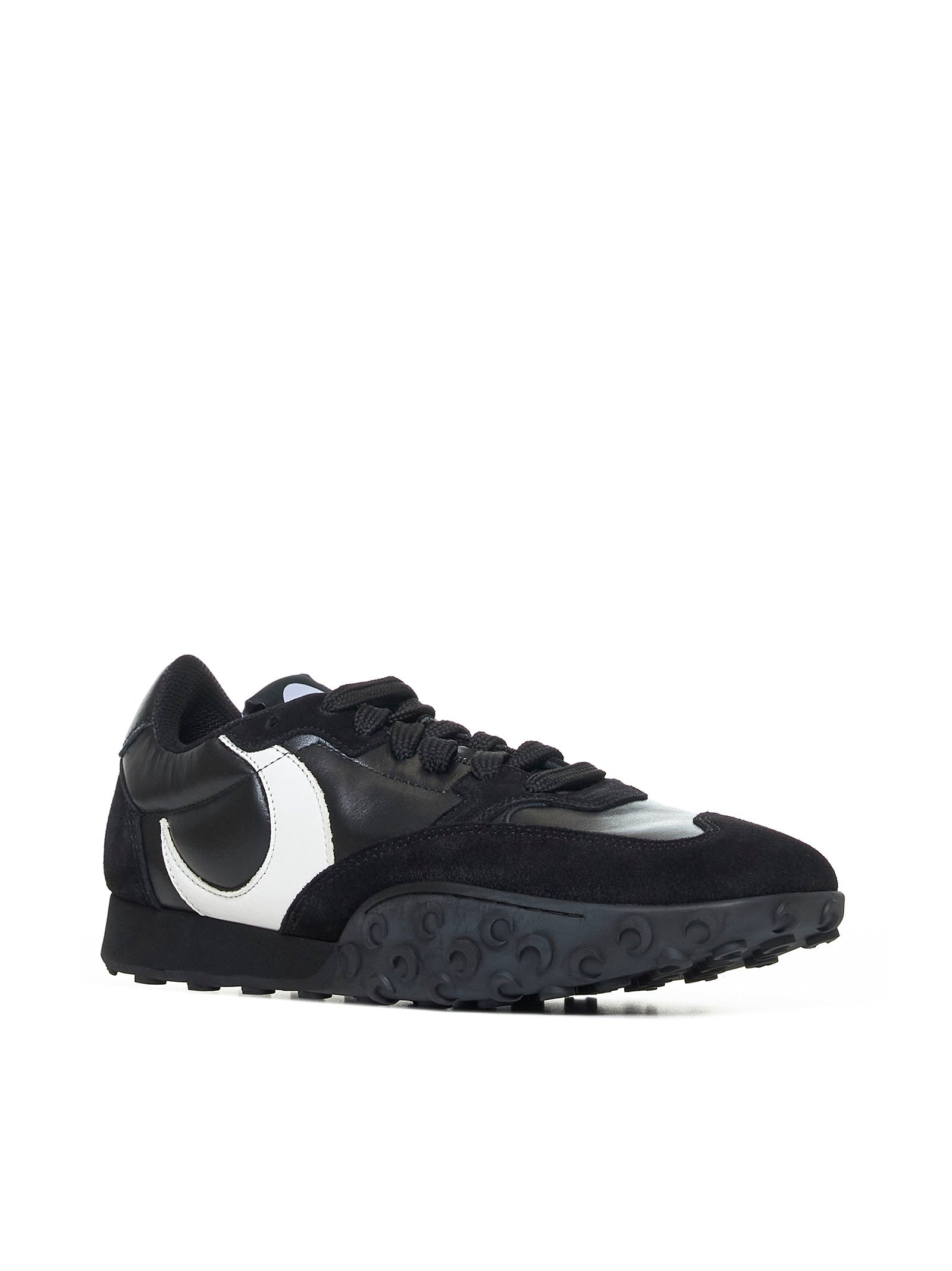 Marine Serre MS RISE 22 BLACK LEATHER SNEAKERS - 2