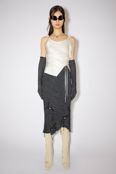 Acne Studios Asymmetric distressed skirt - Anthracite grey outlook