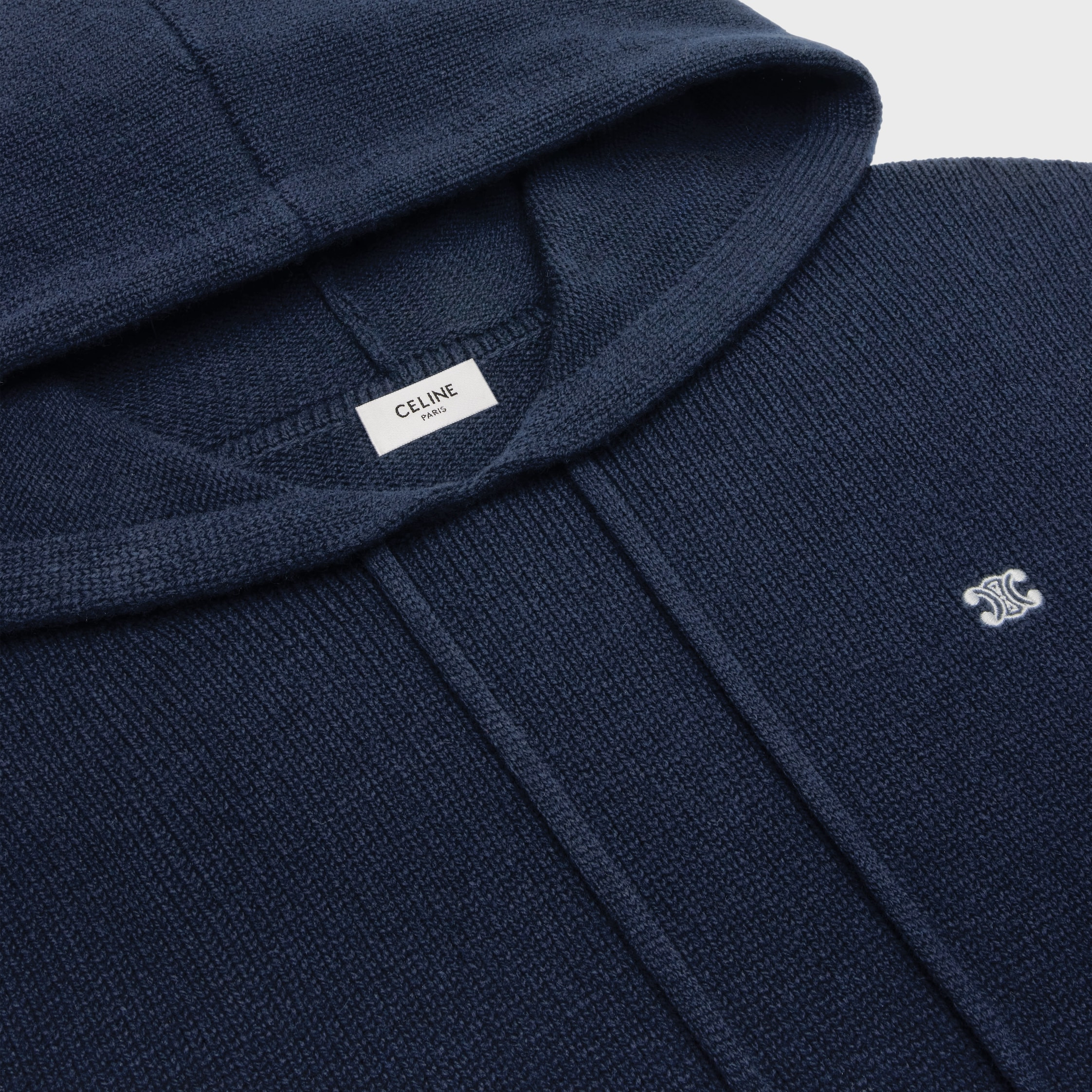 triomphe hooded sweater in cashmere wool - 3