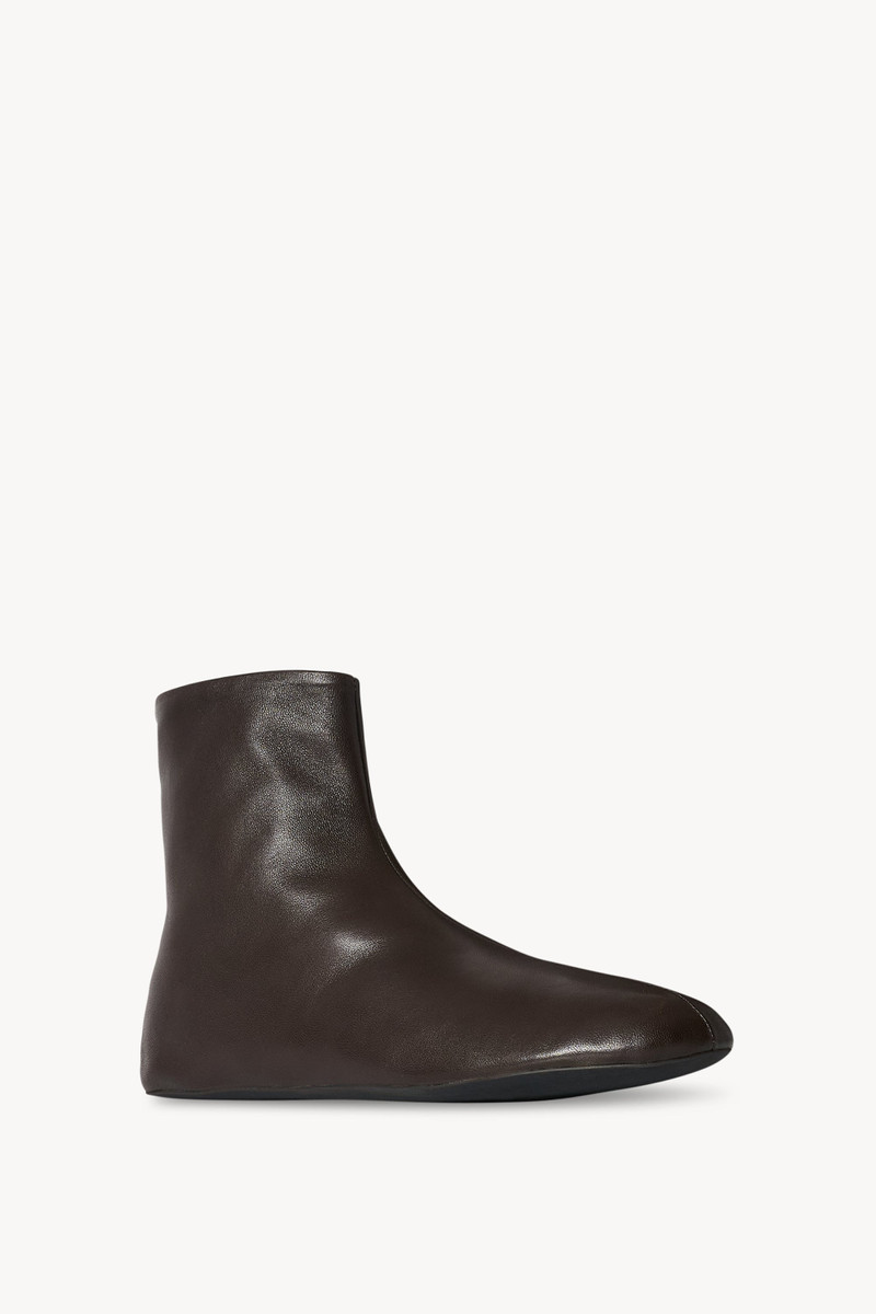 The Row Stella Boot in Leather and Shearling outlook