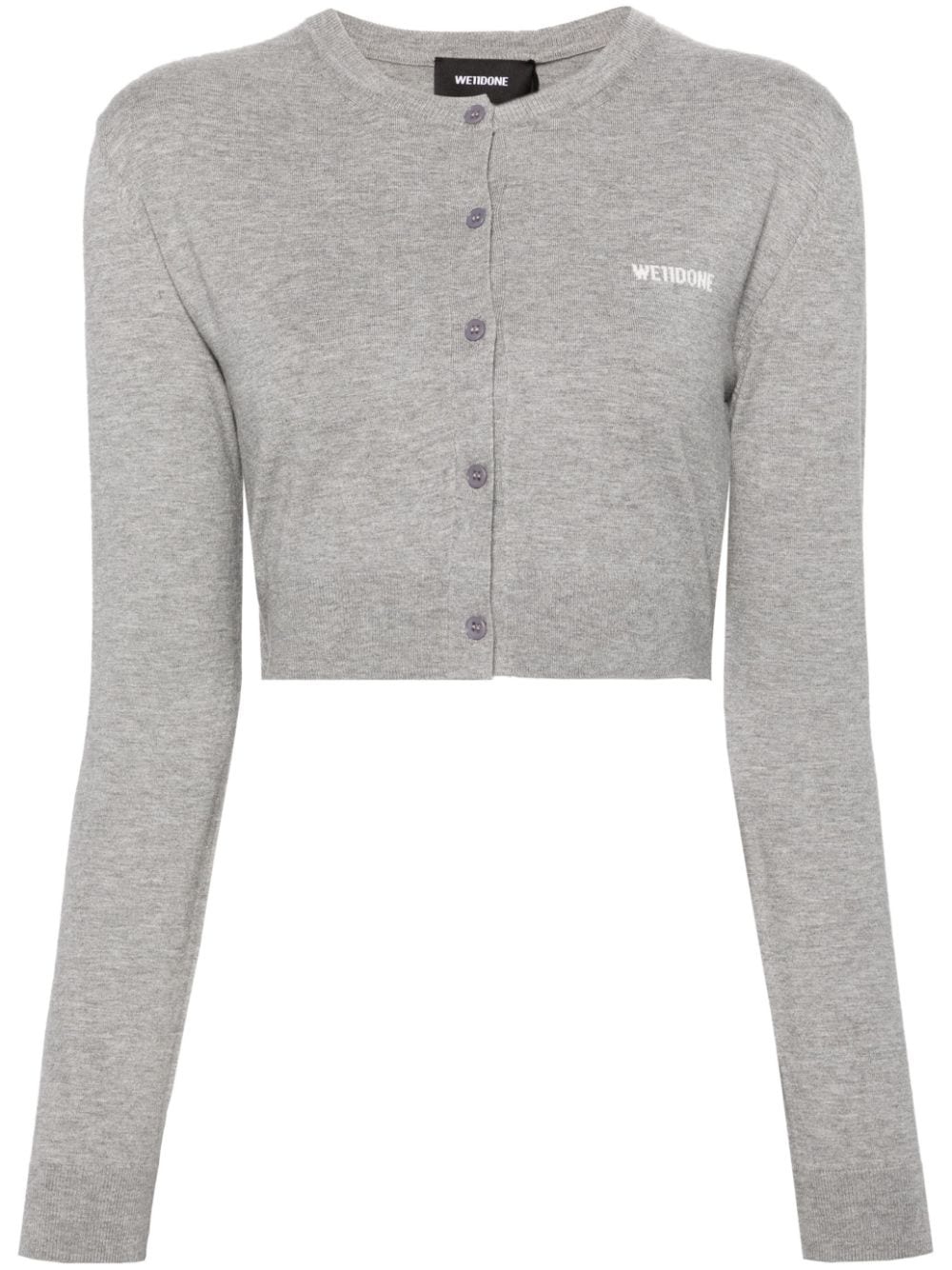 We11done fine knit cropped cardigan REVERSIBLE