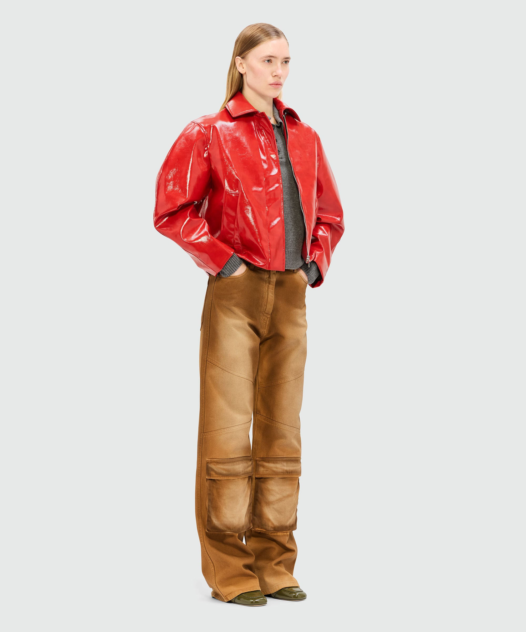 Red vinyl jacket - 4
