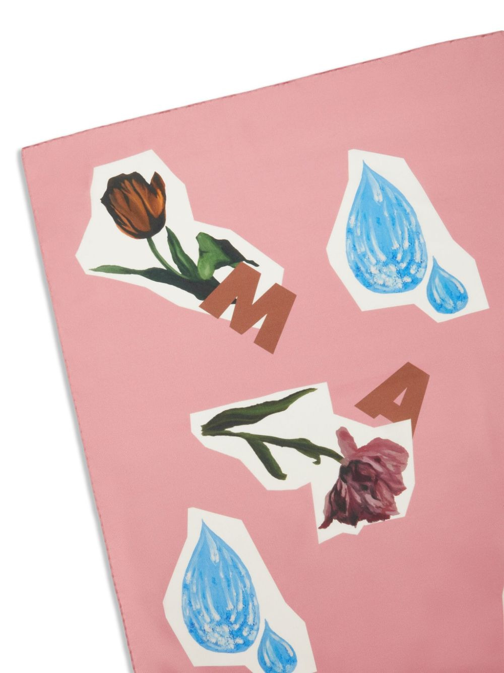 floral-print silk scarf - 3