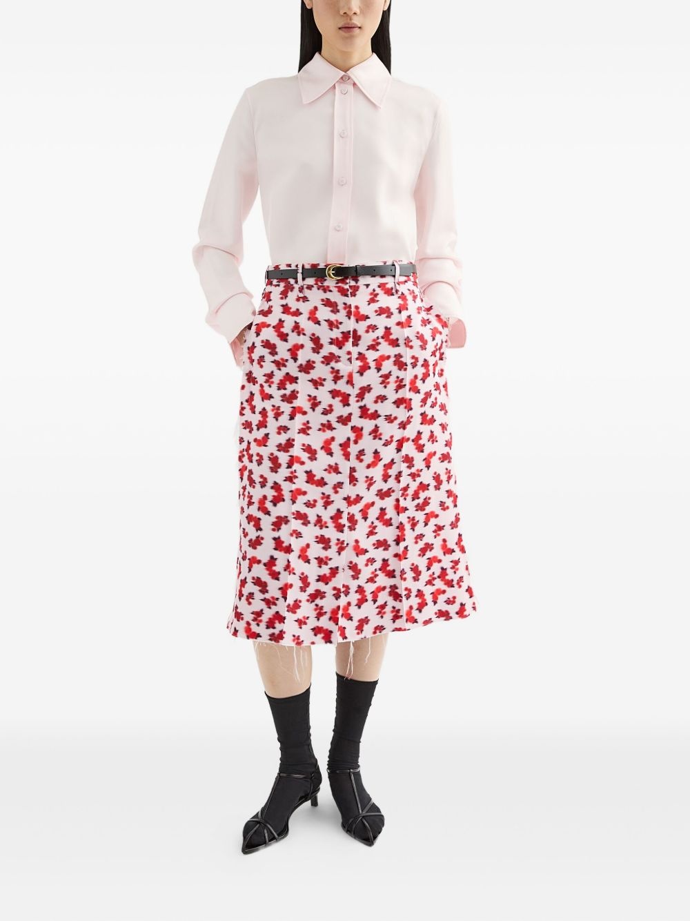 floral-print midi skirt - 2