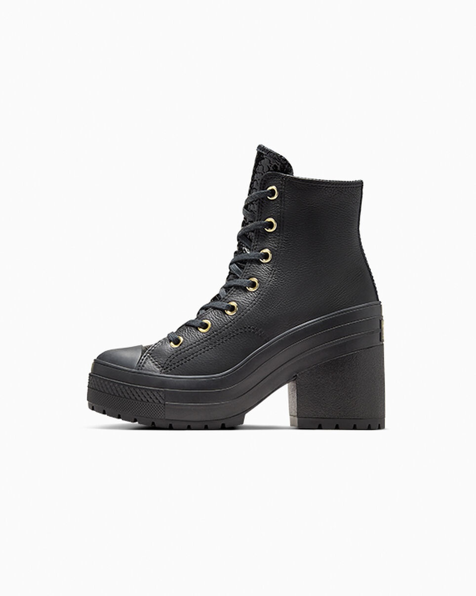 Chuck 70 De Luxe Heel Platform Leather - 2