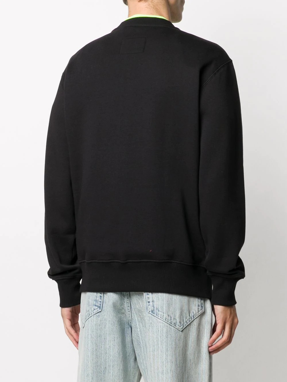 embroidered logo rib-trimmed sweatshirt - 4