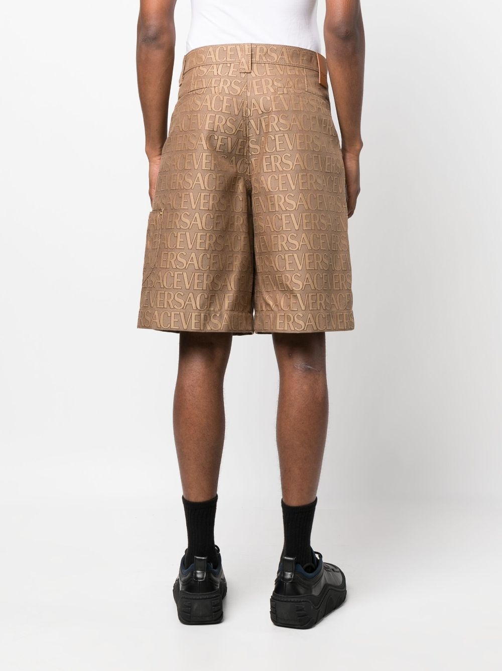 Versace Allover-jacquard bermuda shorts - 4