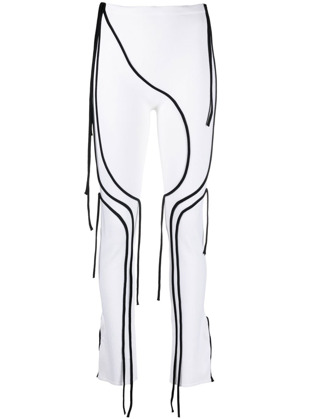 knitted strappy leggings - 1