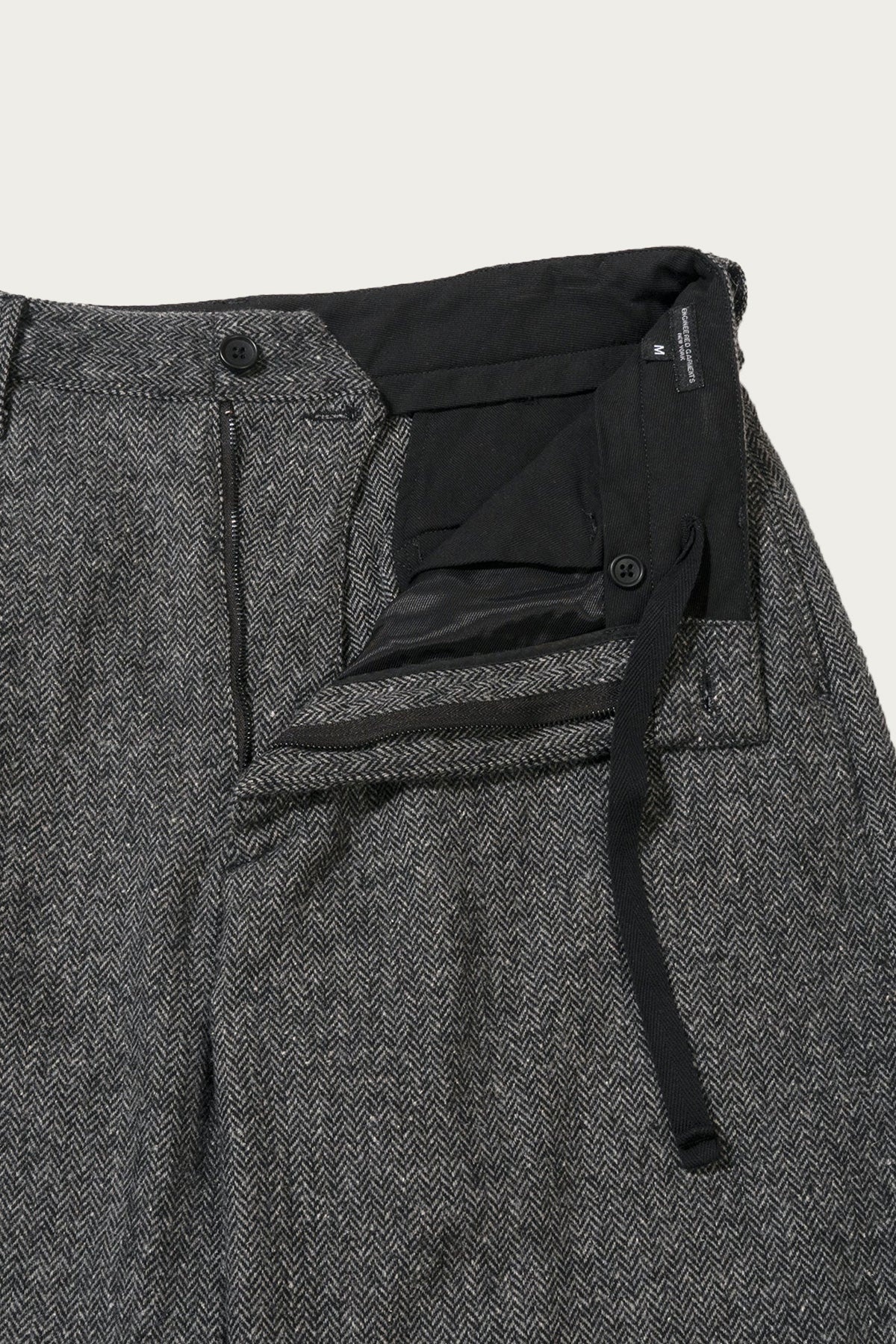 Officer Pant - Grey Poly/Wool Herringbone - 3