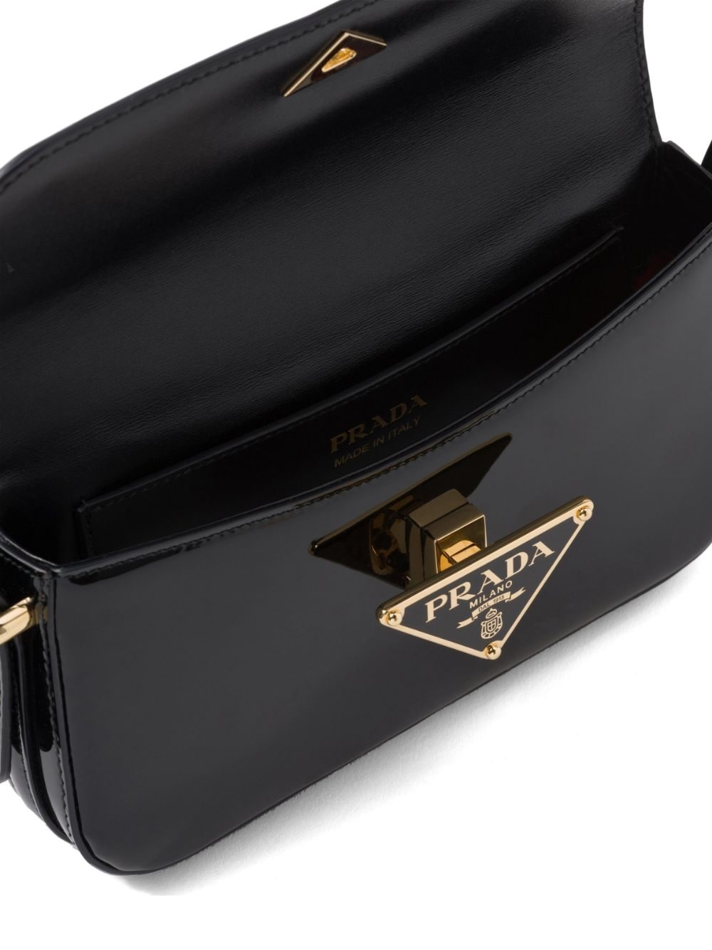 logo-plaque leather shoulder bag - 5