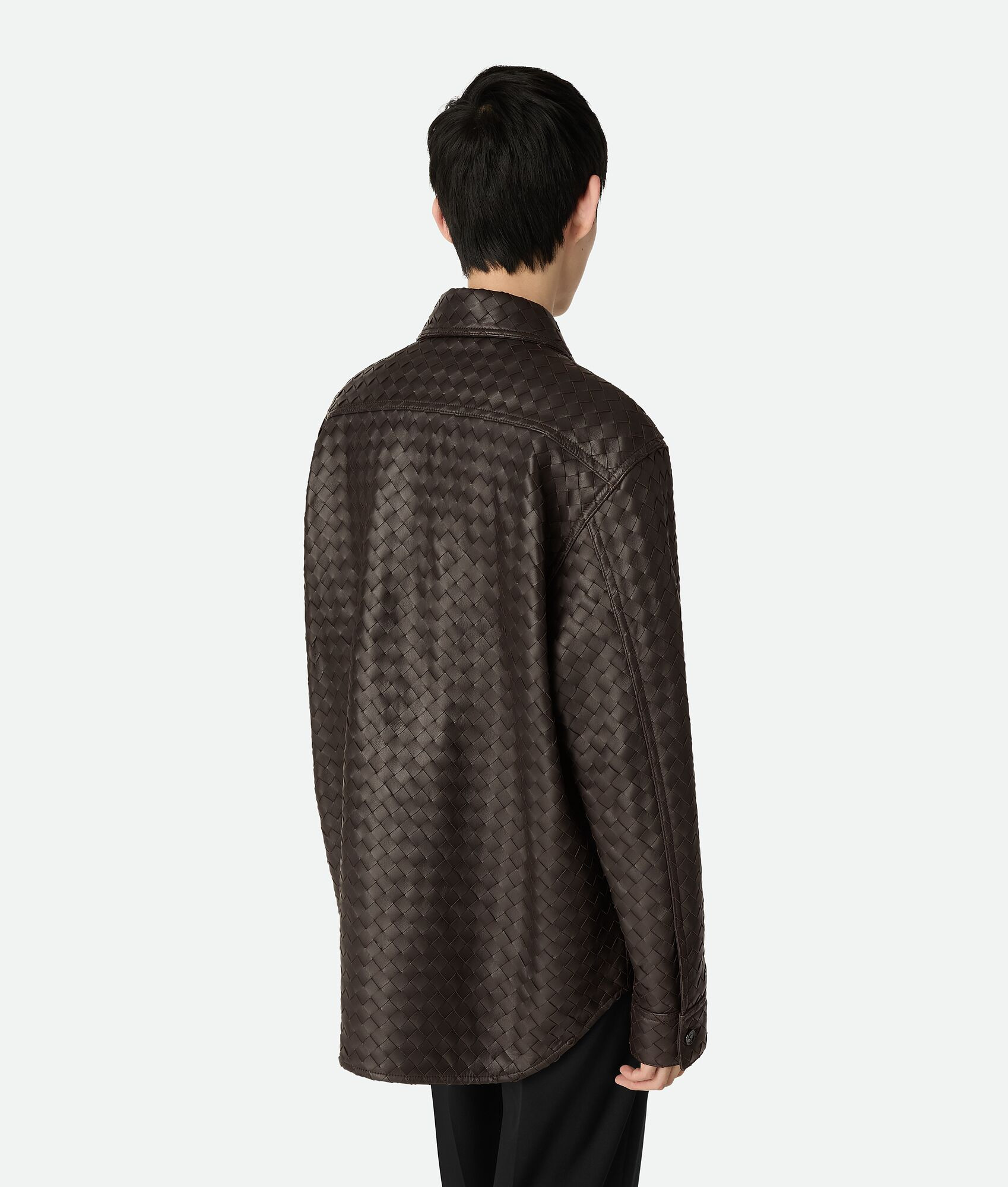 Intrecciato Leather Shirt - 3