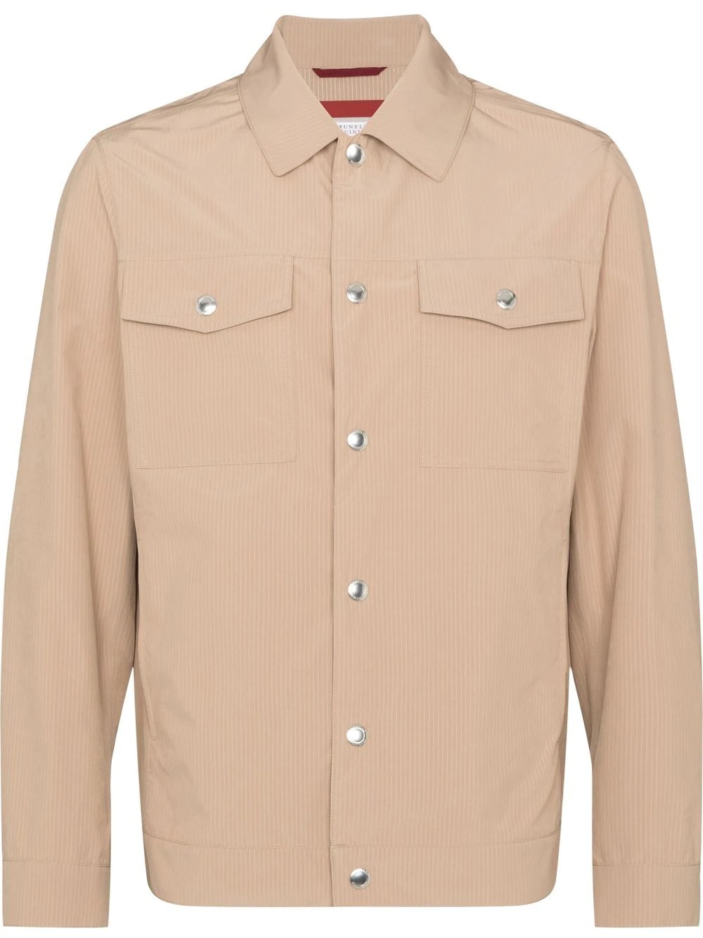 pinstripe shirt jacket - 1